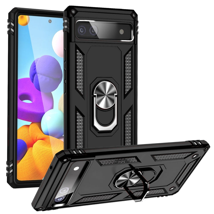 Custodia protettiva antiurto in TPU + PC con supporto girevole a 360 gradi, For Google Pixel 6A, For Google Pixel 7 Pro