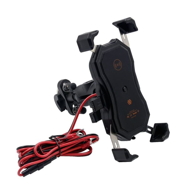 Supporto telefono moto con ricarica wireless e cablata 10W