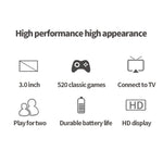 Console portatile S8 3 pollici con 520 giochi integrati