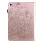 Custodia in pelle con motivo pavone per Samsung Galaxy Tab A8