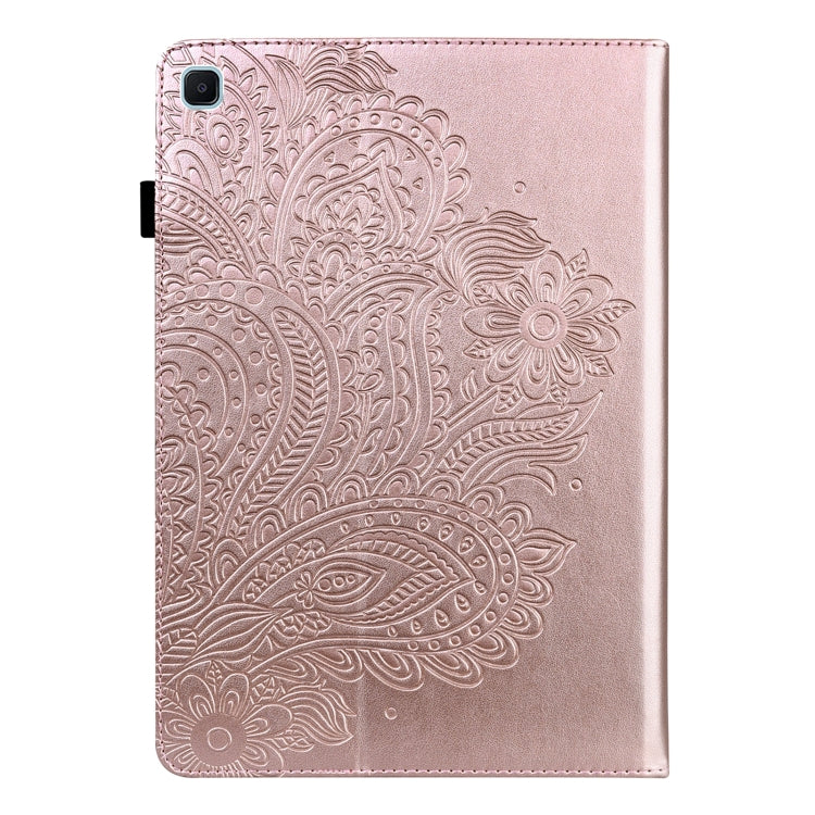 Custodia in pelle con motivo pavone per Samsung Galaxy Tab A8