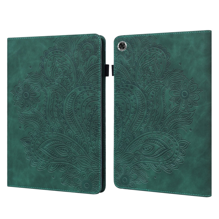 Custodia in pelle con motivo pavone per Samsung Galaxy Tab A8