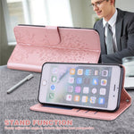 Custodia per telefono in pelle a vibrazione orizzontale con stampa pressata con motivo ad albero e cervo, For Google Pixel 5a 5G, For Google Pixel 6, For Google Pixel 6 Pro