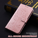 Custodia per telefono in pelle a vibrazione orizzontale con stampa pressata con motivo ad albero e cervo, For Google Pixel 5a 5G, For Google Pixel 6, For Google Pixel 6 Pro