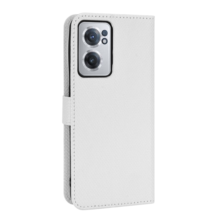 Custodia portafoglio in pelle con trama a diamante per OnePlus No