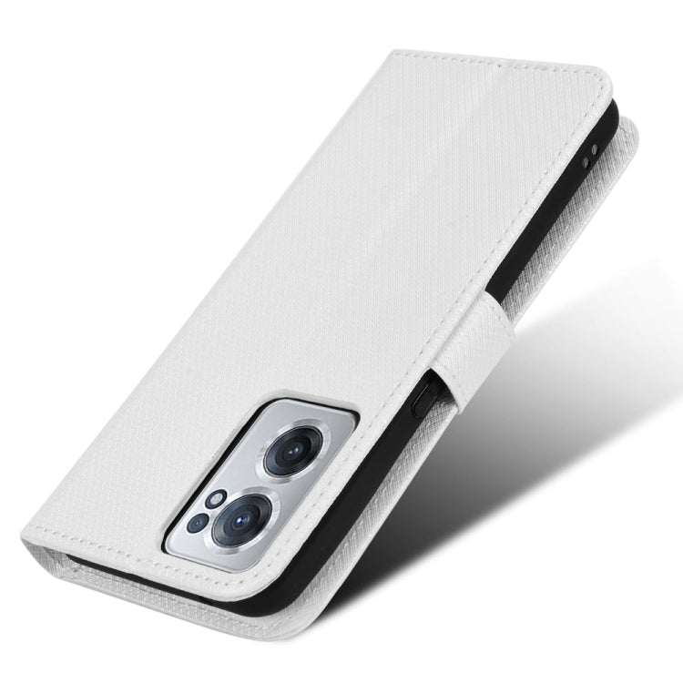 Custodia portafoglio in pelle con trama a diamante per OnePlus No