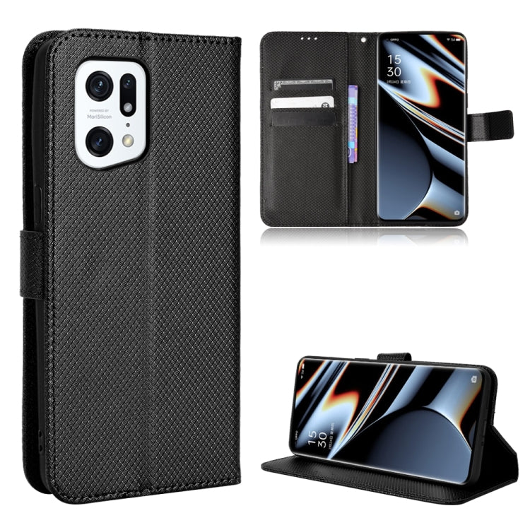 Custodia portafoglio in pelle con trama a diamante per OnePlus No