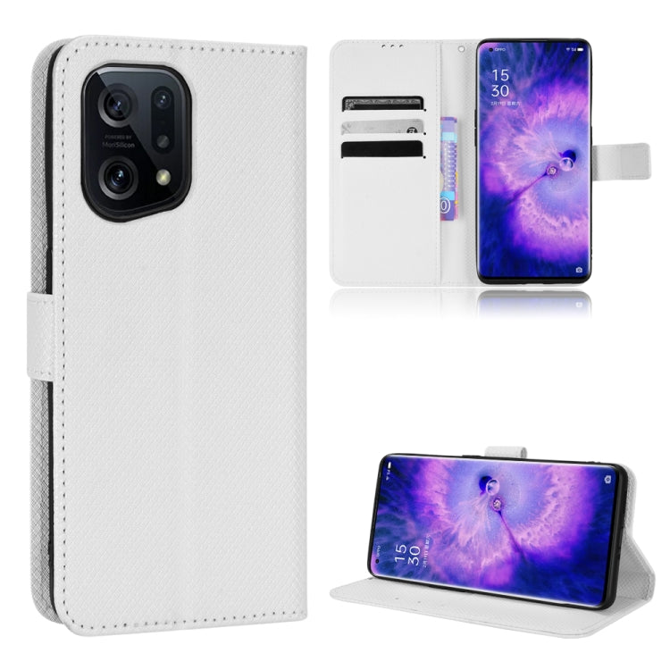 Custodia portafoglio in pelle con trama a diamante per OnePlus No