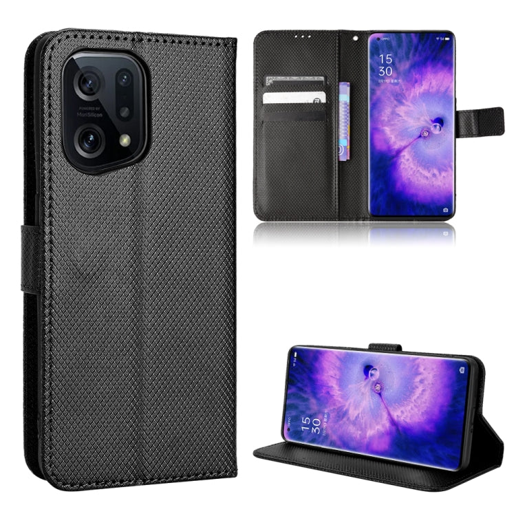 Custodia portafoglio in pelle con trama a diamante per OnePlus No