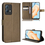 Custodia portafoglio in pelle con slot carte per smartphone compa