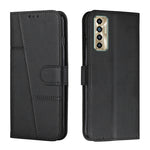 Custodia per telefono in pelle con fibbia in pelle di vitello cucita, For Tecno Camon 17P, For Tecno Camon 17 Pro, For Tecno Camon 18 / 18P, For Tecno Camon 18 Premier