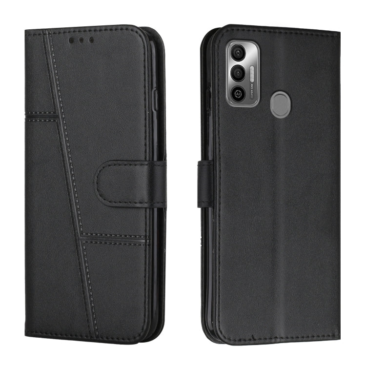 Custodia per telefono in pelle con fibbia in pelle di vitello cucita, For Tecno Spark 7 / 7T, For Tecno Spark 8, For Tecno Spark 8P, For Tecno Spark Go 2020 / Spark 6 Go