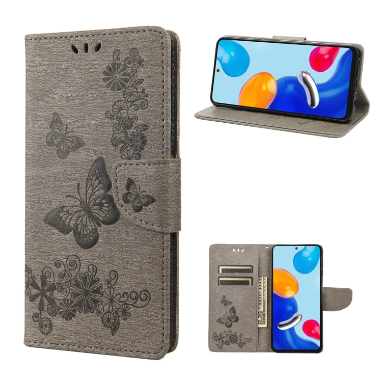 Custodia per cellulare in pelle flip orizzontale goffrata farfalla, For Xiaomi Redmi Note 11 4G / Note 11S, For Xiaomi Poco X4 Pro 5G