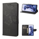 Custodia per cellulare in pelle flip orizzontale goffrata farfalla, For Xiaomi Redmi Note 11 4G / Note 11S, For Xiaomi Poco X4 Pro 5G