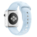 Cinturino in silicone con goffratura quadrifoglio per Apple Watch