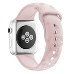 Cinturino in silicone con goffratura quadrifoglio per Apple Watch