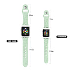 Cinturino in silicone con goffratura quadrifoglio per Apple Watch