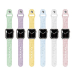 Cinturino in silicone con goffratura quadrifoglio per Apple Watch