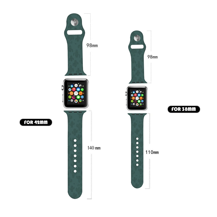 Cinturino in silicone con goffratura cactus per Apple Watch