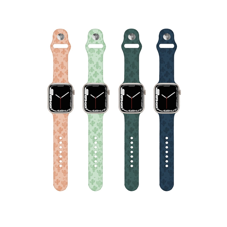 Cinturino in silicone con goffratura cactus per Apple Watch