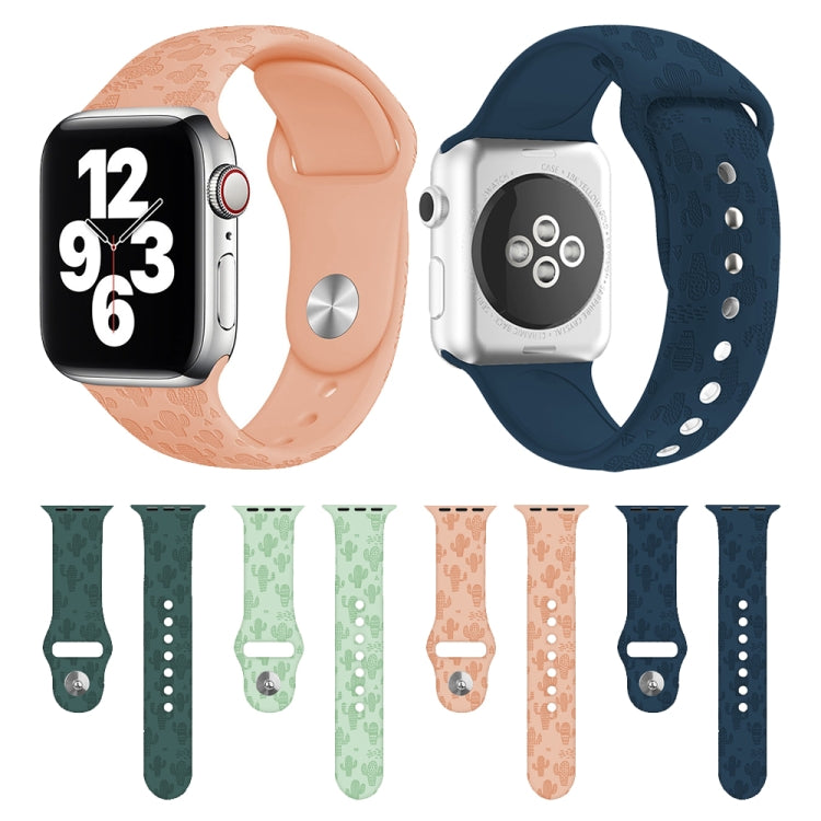 Cinturino in silicone con goffratura cactus per Apple Watch