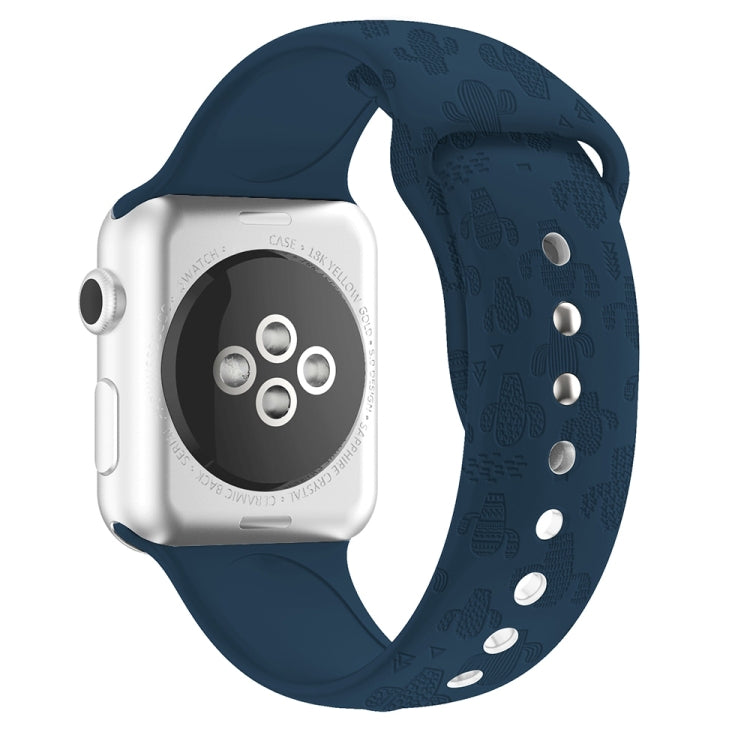 Cinturino in silicone con goffratura cactus per Apple Watch