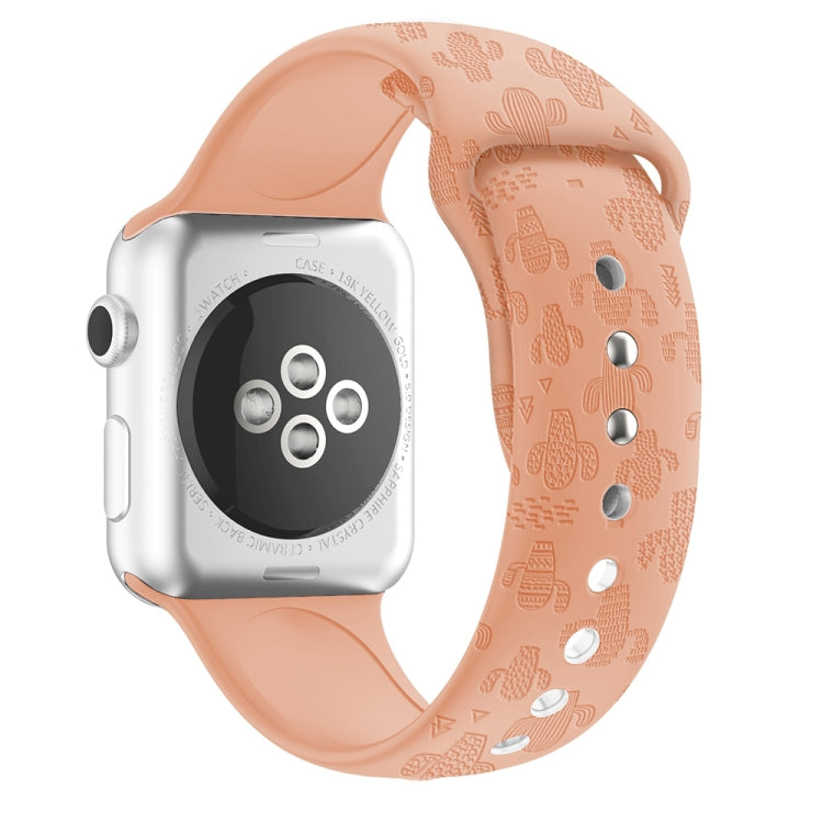 Cinturino in silicone con goffratura cactus per Apple Watch