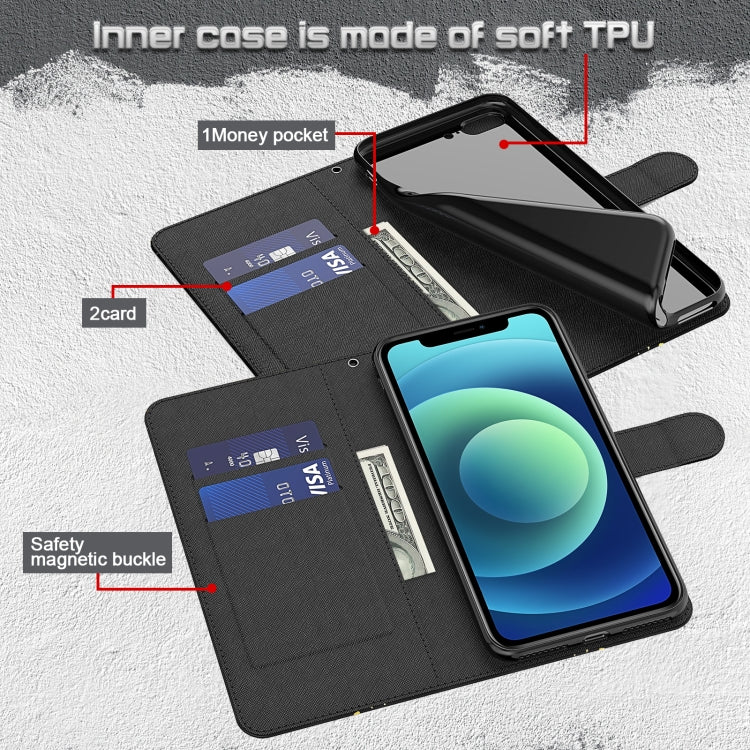 Modello di pittura 3D TPU + custodia per telefono in pelle PU, For Google Pixel 6a