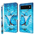 Modello di pittura 3D TPU + custodia per telefono in pelle PU, For Google Pixel 6a
