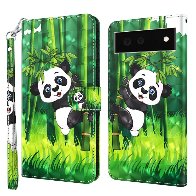 Modello di pittura 3D TPU + custodia per telefono in pelle PU, For Google Pixel 6a