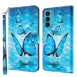 Modello di pittura 3D TPU + custodia per telefono in pelle PU, For Motorola Moto E7i Power / E7 Power, For Motorola Moto E20 / E30 / E40