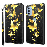 Modello di pittura 3D TPU + custodia per telefono in pelle PU, For Motorola Moto G31 / G41, For Motorola Moto G50