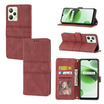 Custodia in pelle per telefono a conchiglia orizzontale con fibbia magnetica a righe in rilievo, For OPPO Find X5, For OPPO Find X5 Pro, For OPPO Realme 9 Pro+, For OPPO Realme C35