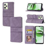 Custodia in pelle per telefono a conchiglia orizzontale con fibbia magnetica a righe in rilievo, For OPPO Find X5, For OPPO Find X5 Pro, For OPPO Realme 9 Pro+, For OPPO Realme C35