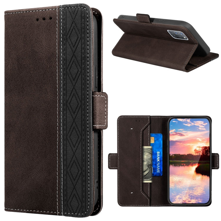 Custodia per telefono in pelle RFID magnetica laterale con cuciture, For OPPO A15, For OPPO A16, For OPPO A52 / A92 / A72, For OPPO A54 5G / A74 5G, For OPPO A73, For OPPO A94 5G