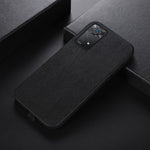 Custodia in PU con struttura in legno per smartphone compatibili