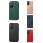 Custodia in PU con struttura in legno per smartphone compatibili