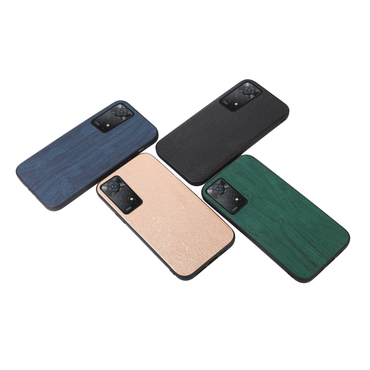 Custodia in PU con struttura in legno per smartphone compatibili