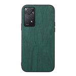 Custodia in PU con struttura in legno per smartphone compatibili
