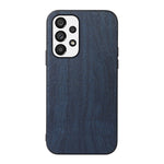 Custodia in PU con struttura in legno per smartphone compatibili