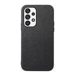 Custodia in PU con struttura in legno per smartphone compatibili