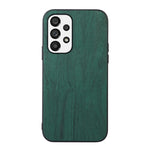 Custodia in PU con struttura in legno per smartphone compatibili