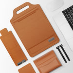 Borsa multifunzionale per laptop 12-15 pollici in pelle PU
