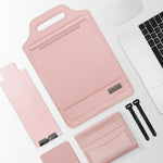 Borsa multifunzionale per laptop 12-15 pollici in pelle PU