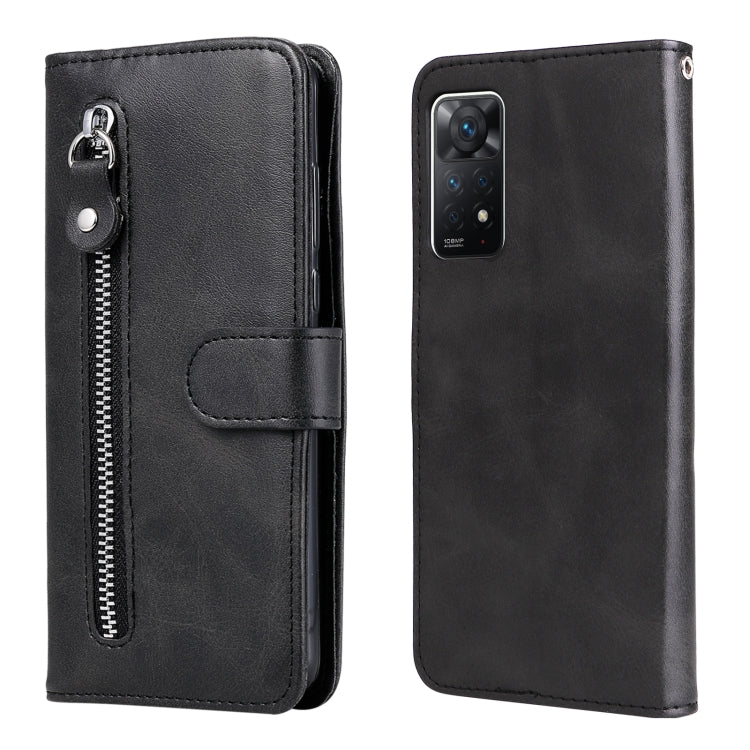 Custodia portafoglio in pelle con cerniera per smartphone compati