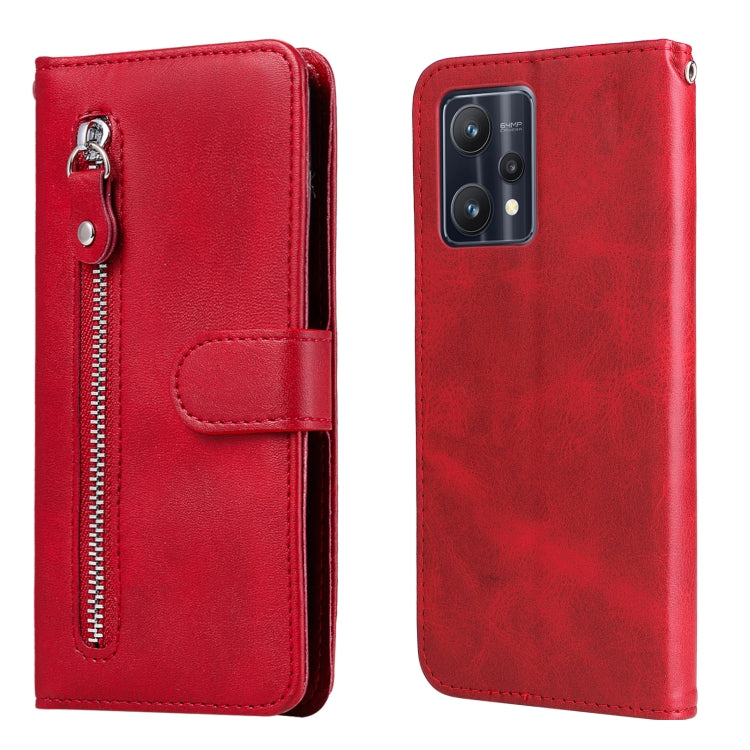 Custodia portafoglio in pelle con cerniera per Realme V25 e 9 Pro