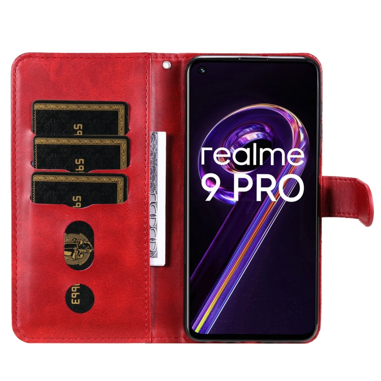 Custodia portafoglio in pelle con cerniera per Realme V25 e 9 Pro