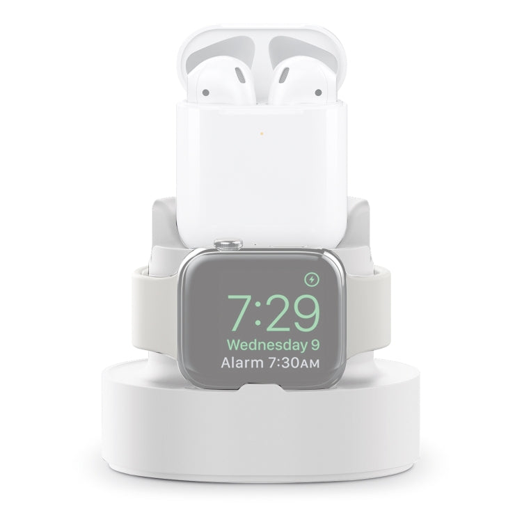 Supporto di ricarica in silicone 3 in 1 per iPhone e Apple Watch