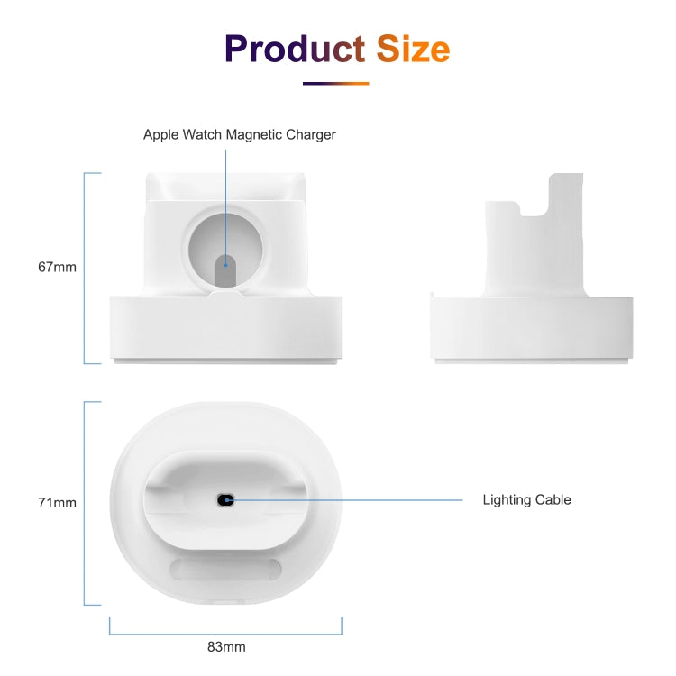 Supporto di ricarica in silicone 3 in 1 per iPhone e Apple Watch
