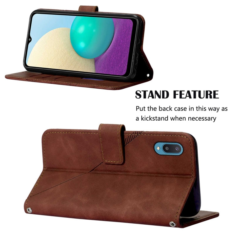 Custodia portafoglio in pelle con flip 3D per Samsung Galaxy A02s